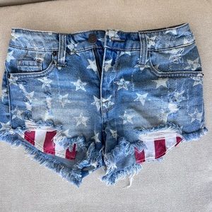 Mossimo American flag jean shorts